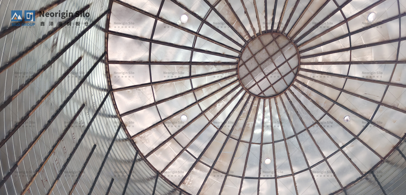 螺旋式煅烧石油焦钢筒仓