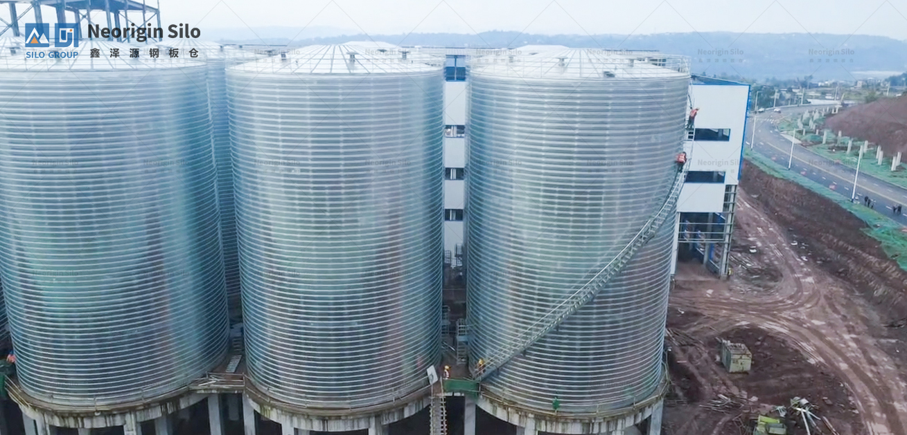 螺旋式轻烧氧化镁储存钢板仓_1