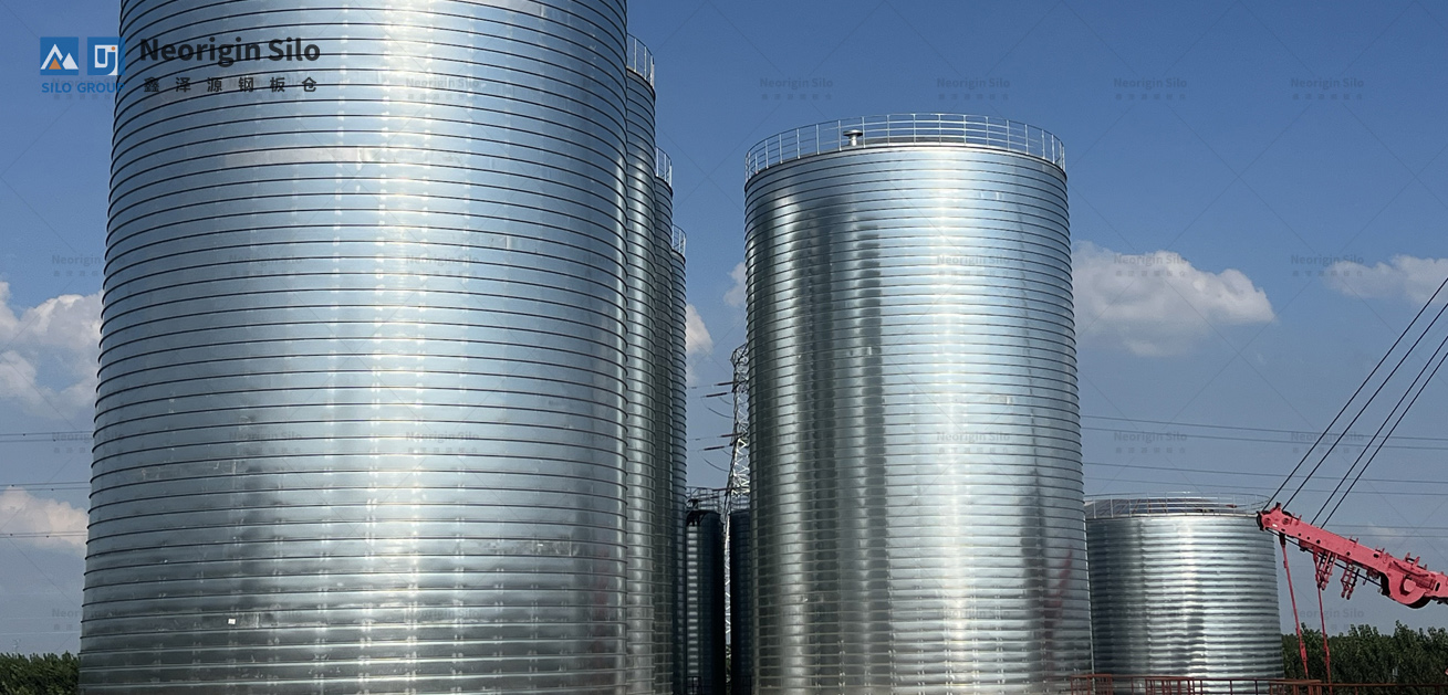 螺旋式固体废弃物钢筒仓