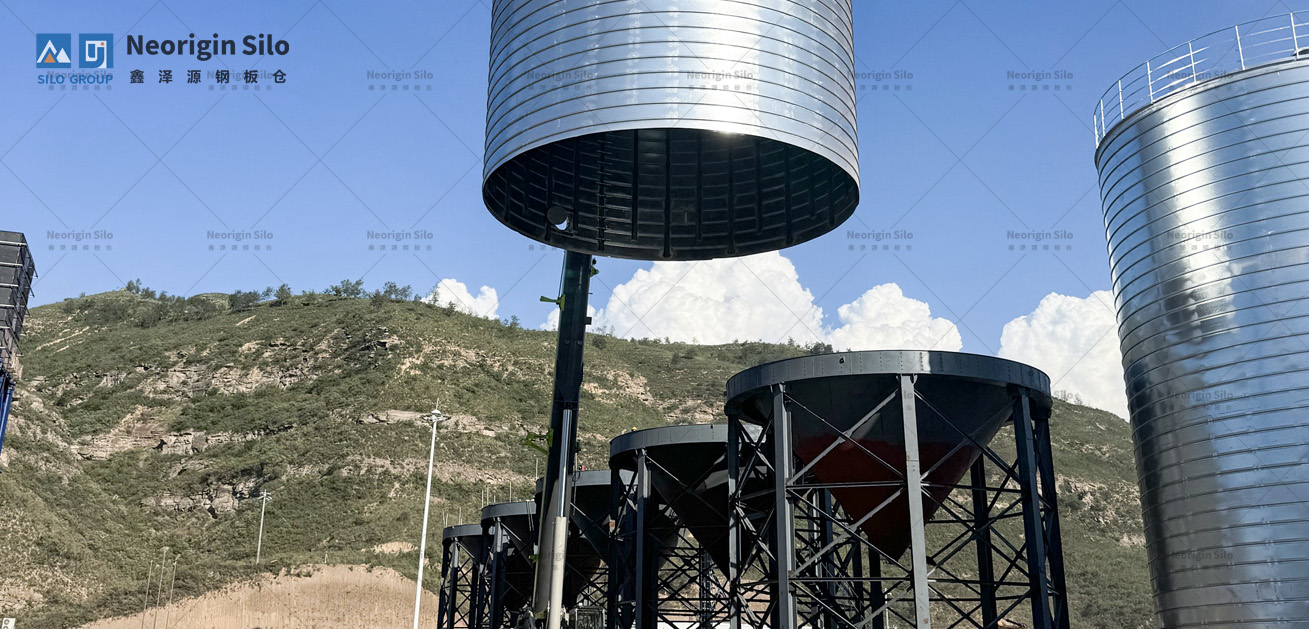 螺旋式载氟氧化铝钢板仓_3